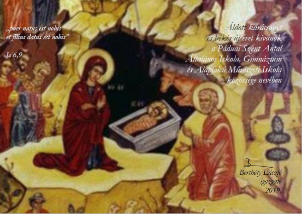 Áldott Karácsonyt és békés új évet kivánunk!